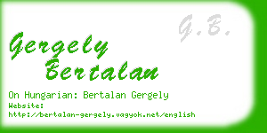 gergely bertalan business card